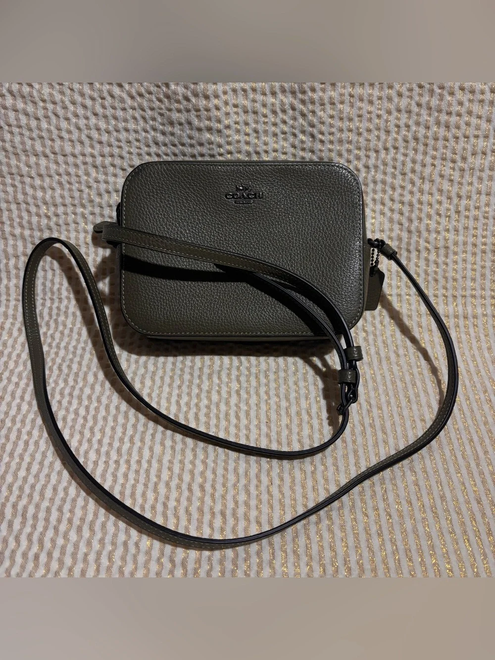 Coach Mini Camera Crossbody Olive/Gunmetal